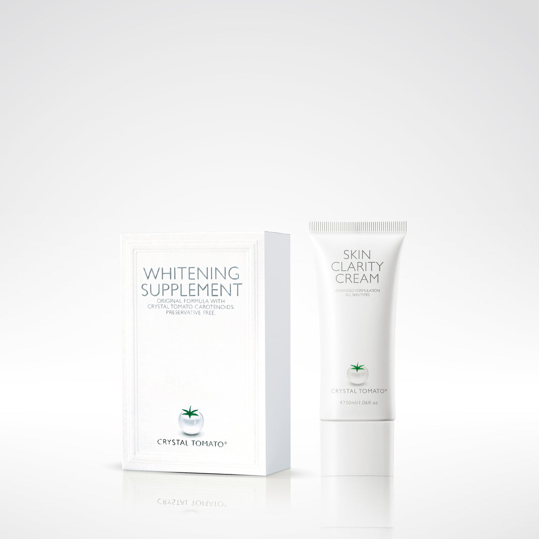【⏱️ LIMITED-TIME SALE】CRYSTAL TOMATO® WHITENING SUPPLEMENT + SKIN CLARITY CREAM (ADVANCED FORMULATION)